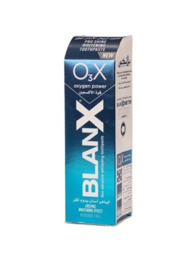 O3X Oxygen Power Toothpaste for Long Lasting Whiteness 75ml